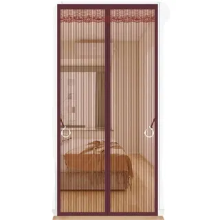 Magnetisch Sichtschutzrollo - 120*220cm - Mückenabweiser - Kein Bohren erforderlich - Für Holz-, Stahl-, Marmel-, Edelstahl-, Kachel- und andere Türrahmen geeignet - Sommer-Mücken-Abweiser-Rollo - Klammerventilator-Scheidungswandrollo