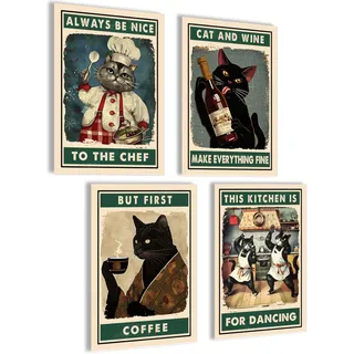 mojoliving Moderne Bilder Küche Poster Set Bilder Deko Küche Wandbilder Aesthetic Poster Wohnzimmer Set Wanddeko