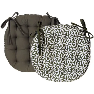 Atout Ciel Sitzkissen, rund, zweifarbig, Durchmesser 40 cm