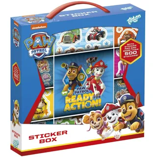 Totum 720220 Paw Patrol Figuren & Charactere Aufkleber Box (In Holländisch), Cartoon, Multicolore