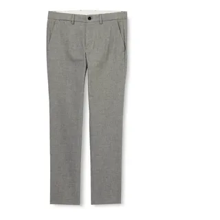 Tommy Hilfiger Herren Stoffhose Bleecker Fake Solid Wool Look mit Stretch, Grau (Iron Grey), W32/L34