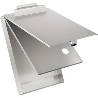Läufer 21017 Formularhalter mit Box, Aluminium, mit Abteiltrenner