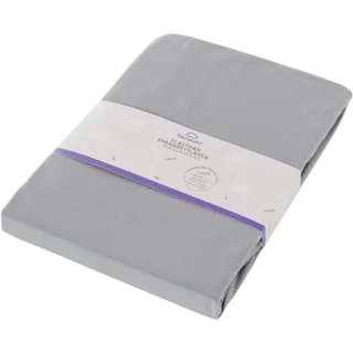 Träumeland Spannbettlaken Jersey-Elasthan 90 x 160 cm grau