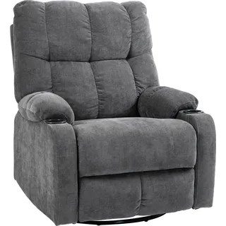 Homcom Relaxsessel mit Liegefunktion, Schaukelfunktion, Drehbar Fernsehsessel Liegesessel Sessel, Relaxsessel
