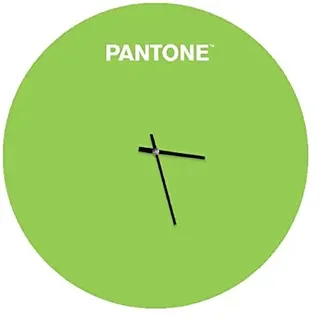 Homemania Sunrise Runde Wanduhr für Wohnzimmer, Küche, Büro, Grün, Weiß, Metall, 40 x 0,15 x 40 cm, Maße des Produkts: L40 x P0,15 x A40 cm, 1,5 kg