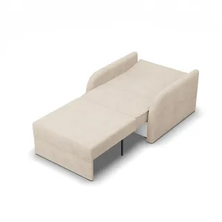 Sessel mit Schlaffunktion, Schlafsessel für Wohnzimmer, , Onega Stoff, 80cm, Beige - Beige