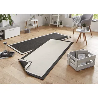HANSE HOME Panama Wendeteppich 80 x 350 cm Schwarz/Weiß