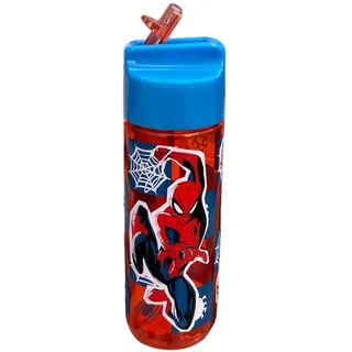 Trinkflasche aus Tritan Ecozen Spiderman Marvel Trinkflasche für Kinder 540 ml mit klappbarem Trinkschnabel