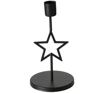 Kerzenhalter Norga 17 cm , Schwarz , Metall , 9x17x9 cm , Dekoration, Kerzen & Kerzenhalter, Teelichthalter