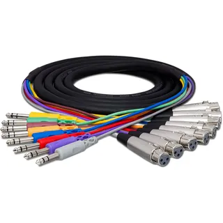 Hosa STX-803F, Balanced Snake, XLR3F to 1/4 in TRS, 3 m