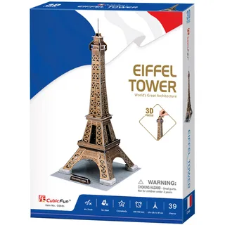Party town, World Brands C044H Puzzle Paris, Eiffelturm, Erwachsene und 3D-Puzzle, für Kinder, Blau