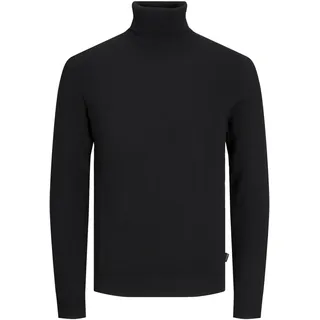 JACK & JONES Herren Jjeemil Knit Roll Neck NoosRollkragenpullover,Black,XXL
