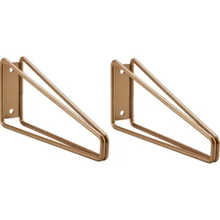 Metall-Konsole Prisma 10 cm x 21,6 cm Matt-Gold