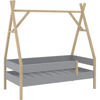 VitaliSpa Kinderbett Bali 80 x 160 cm Kiefer grau grau