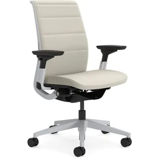 Steelcase Think Glow Up Ergonomischer Bürostuhl mit LiveBack Lumbalstütze, 4D-Armlehnen, nachhaltigem Design Hellbeige