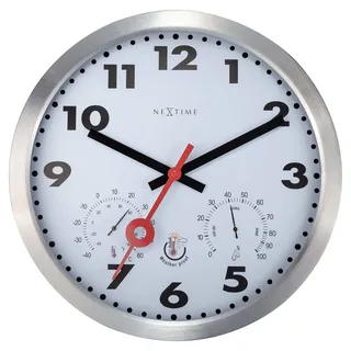 NeXtime 4307AR Wanduhr, Aluminium, Silber, 35cm