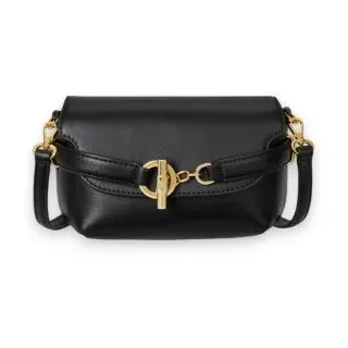 Lauren Ralph Lauren für Damen. 431P04297001 Blaike kleine Leder Umhängetasche schwarz (OSFA), Lässig, Klassisch