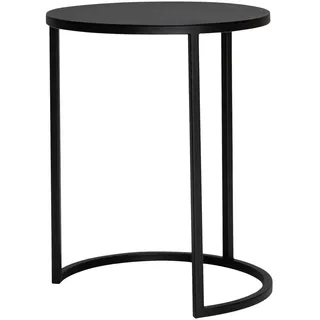 Johann Jakob Beistelltisch , Schwarz , Metall , rund , eckig , 39x50x39 cm , Wohnzimmer, Wohnzimmertische, Beistelltische, Beistelltische Metall