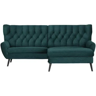 Stylife Ecksofa , Petrol , Holz , Buche , vollmassiv , Uni , Ottomane rechts, L-Form , 237x165 cm , Typenauswahl, Stoffauswahl, seitenverkehrt erhältlich, Rücken echt, Armteil links, Armteil rechts , Wohnzimmer, Sofas & Couches, Wohnlandschaften, Ecksofas
