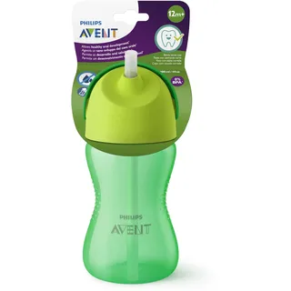 Philips Trinkflasche mit Strohhalm Grün 300 ml (SCF798/01)