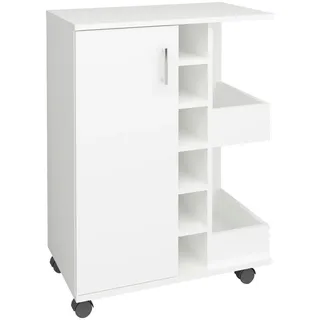 Mid.you Servierwagen , Weiß , Holzwerkstoff , rechteckig , 63x85x40 cm , Esszimmer, Barmöbel, Barwagen