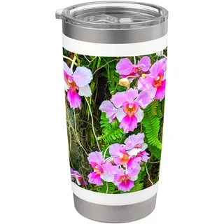 Pink Singapur Orchidee Princess Aloha Orchid Shapes Mania Doppelwandiger Edelstahl-Thermobecher