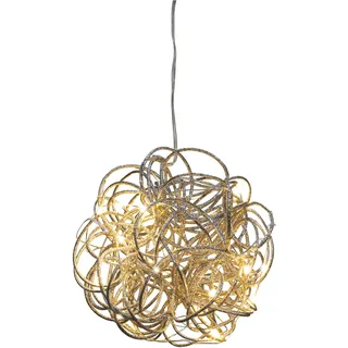 Creativ Light Hänge-Drahtkugel 15 cm Silber