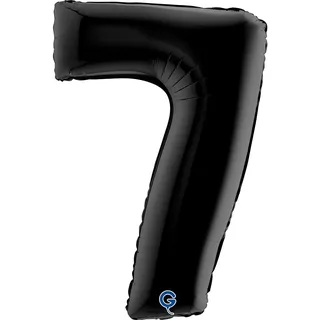 Grabo XXL Riesen Zahlen Folienballon 102 cm (40") Schwarz – Perfekte Deko für Geburtstage, Jubiläen & Feiern – Happy Birthday Party-Highlight - für Helium und Luft! Wiederverwendbar! 7