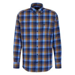 bugatti Langarmhemd mit Brusttasche, braun