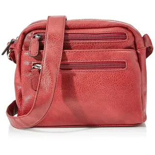 Envy Damen Suzie Uni Schultertasche, Farbe: Rot
