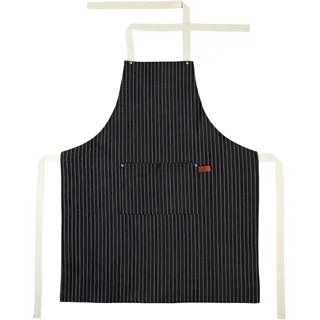 stuco Kochschürze »gestreift«, 1 Stk. mit Brusttasche, schwarz