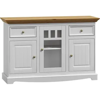 Anrichte Massive Kommode Schrank Möbel Kommoden Echtholz Schränke Neu Sideboard - Weiß