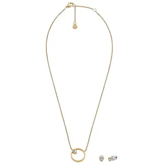 Skagen Damenset Kette Ohrringe Glitz Heart Edelstahl