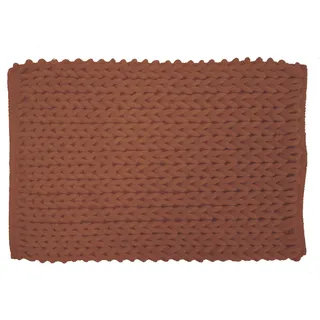 Douceur d'Intérieur, Badteppich (50 x 80 cm) Ariel Terracotta, Baumwolle/Polyester, Chenille