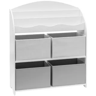 Mobili Rebecca Spielzeugregal Weiß 30/83/98 cm , Holzwerkstoff , 30x98x83 cm , Babymöbel & Kindermöbel, Babyzimmer, Babyregale & Kinderregale