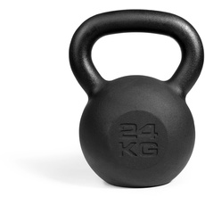 ZIRPO Kettlebell 24 kg, Kugelhantel aus Gusseisen, Kugelgewicht in 8 Varianten, Schwunghantel für Krafttraining, Workout und Profi Fitness, Schadstoffgeprüft