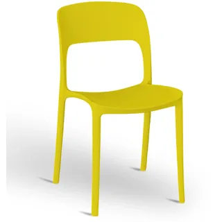 Stuhl Alice Kunststoff Stapelbar Gelb Senf Modell Comfort