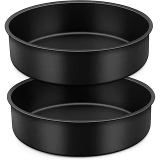 HaWare Backform 2er Set, Antihaft Rund Kuchenform Backformen mit Edelstahlkern, 24cm Kuchenbackform für Geburtstag/Hochzeit/Weihnachten, Ungiftig & Gesund, Leicht zu Lösen