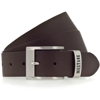 MUSTANG Ledergürtel Feine Haarnarbung, Vintagecharakter, 4 cm, braun