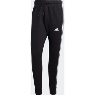 Adidas Essentials French Terry Tapered Cuff 3-Streifen Hose Black / White XL