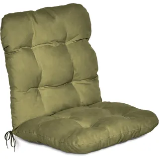 Beautissu Niedriglehner Auflage Flair NL Sitzkissen 100x50x8cm Olivegrün