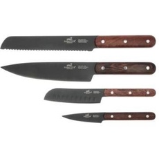 Lion Sabatier Knife set Phenix 4 pieces Black/Wood
