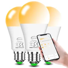LED Smart Glühbirne Kompatibel mit Alexa, 13W 1200LM E27 Bluetooth Lampe,2700K-6500K Dimmbar Warmweiß Kaltweiß, App Steuern, Sprachsteuerung, Energiesparend, Smarte LED Glühbirnen(3 Stück)