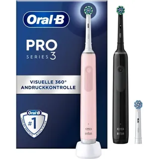 Oral-B Pro 3 3900 + 2. Handstück schwarz/rosa Gift Edition