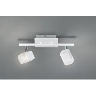 LED Wand & Deckenstrahler 2 flammig Weiß matt 34cm breit Treppenhausbeleuchtung - Weiß