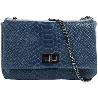 Cluty Umhängetasche Leder Blau