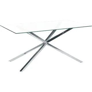 Beliani Cora 160 x 75 x 90 cm silber/transparent