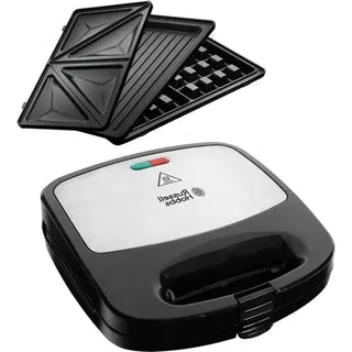 Famanu 3-in-1 Fiesta Grill - Waffeleisen Kontaktgrill - Erweiterbar mit Cake Pop Mini Donut Churros