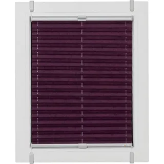 SUNLINES Plissee One Size Style Crush, blickdicht, ohne Bohren, verspannt, Klemmfix, Zubehörfarbe grau, zum Klemmen rot 110 cm x 130 cm