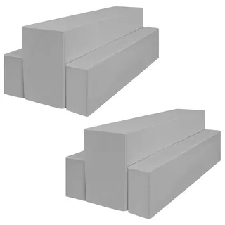 Lumaycens 2 Pack Bierhocker Abdeckung 3er Set für 50 cm Tischbreite Bierzeltgarnitur 220 x 50 x 80 cm (Hellgrau)